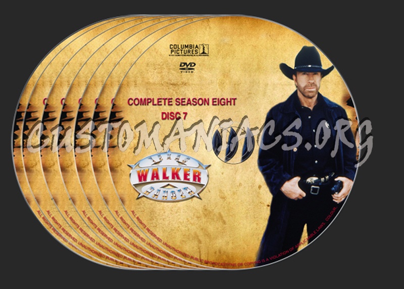 Walker Texas Ranger Season 8 dvd label