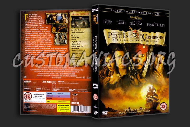 Pirates of the Caribbean the Curse of the Black Pearl dvd cover