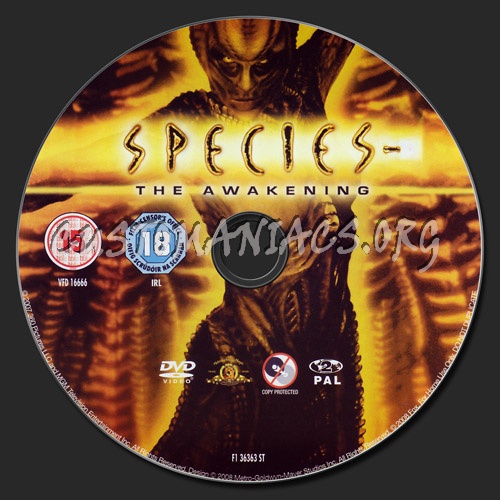 Species 4 The Awakening dvd label