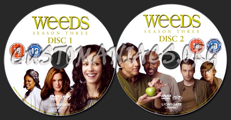Weeds Season 3 dvd label