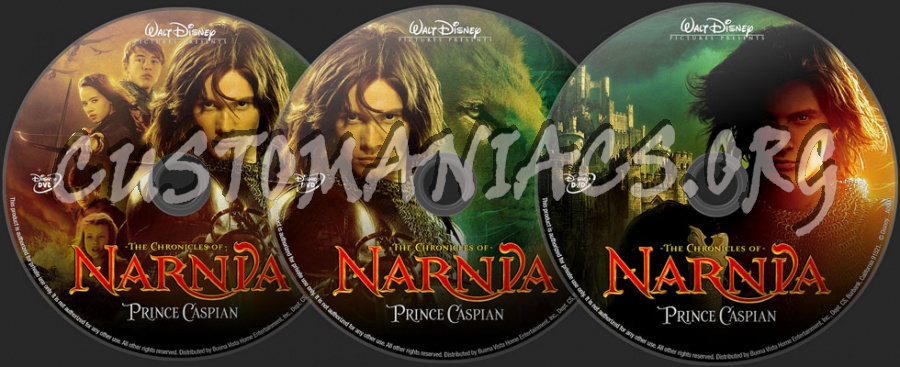 The Chronicles of Narnia - Prince Caspian dvd label