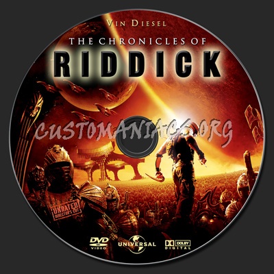 The Chronicles of Riddick dvd label