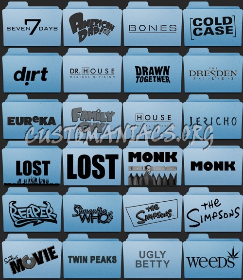 TV Series Folder Icons BLUE 