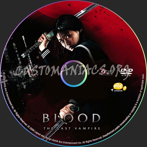 Blood: The Last Vampire dvd label