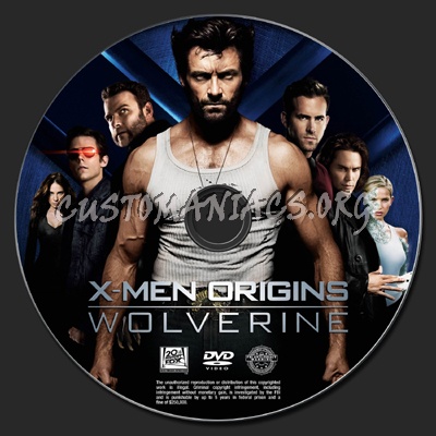 X-Men Origins Wolverine dvd label