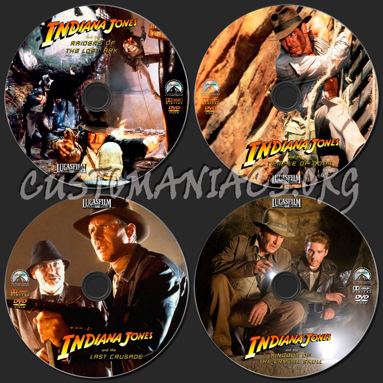 Indiana Jones Collection dvd label