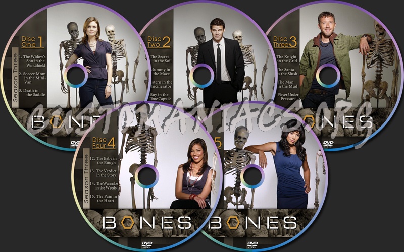 Bones Season Three dvd label