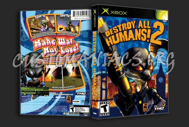 Destroy All Humans 2 dvd cover