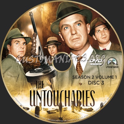 The Untouchables Season 2 Volume 1 dvd label