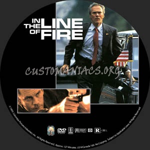 In the Line of Fire dvd label