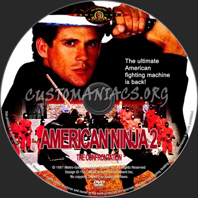 American Ninja 2 The Confrontation dvd label