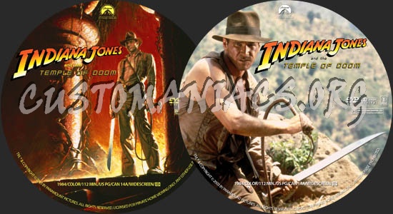 Indiana Jones and the Temple of Doom dvd label