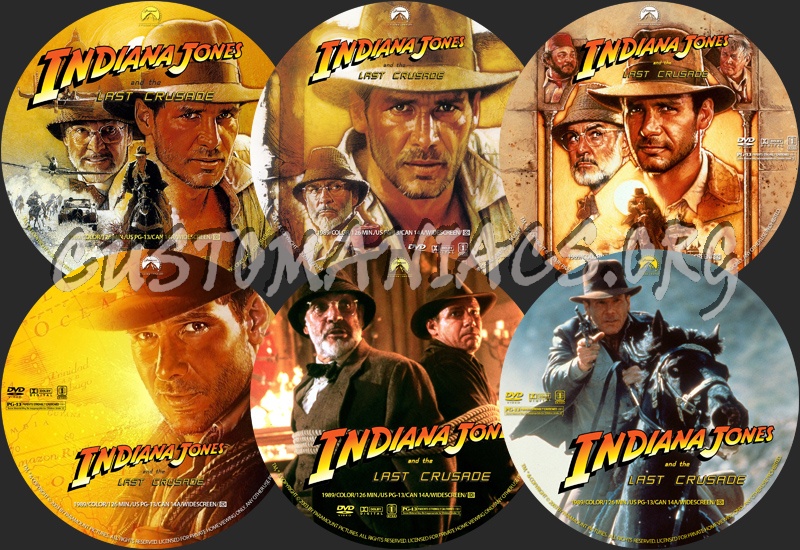 Indiana Jones and the Last Crusade dvd label