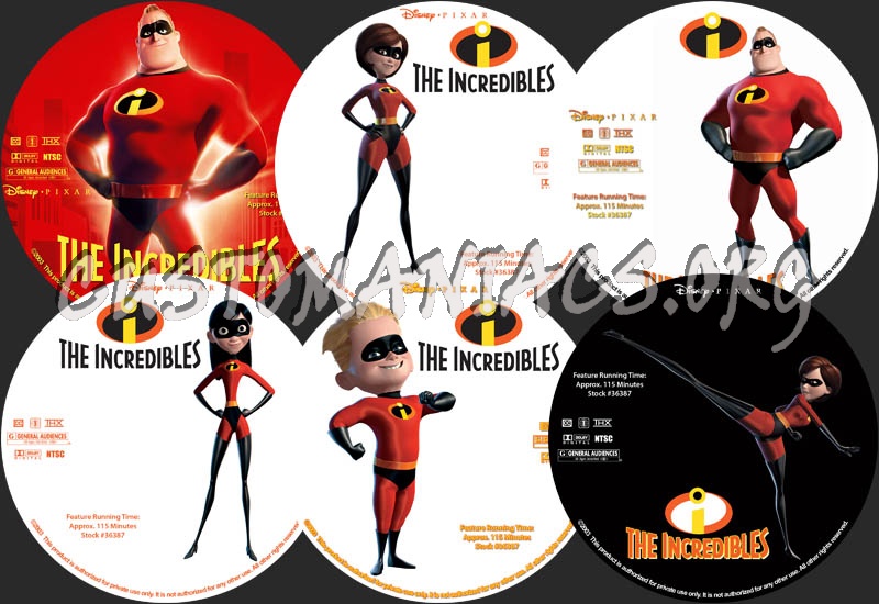The Incredibles dvd label