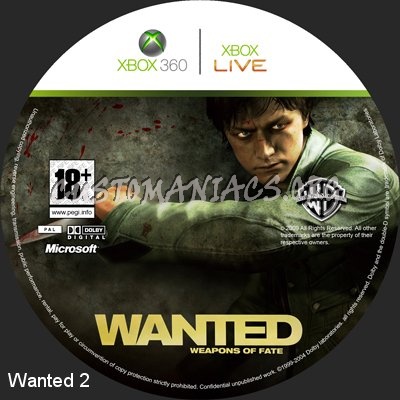 Wanted Weapons Of Fate dvd label