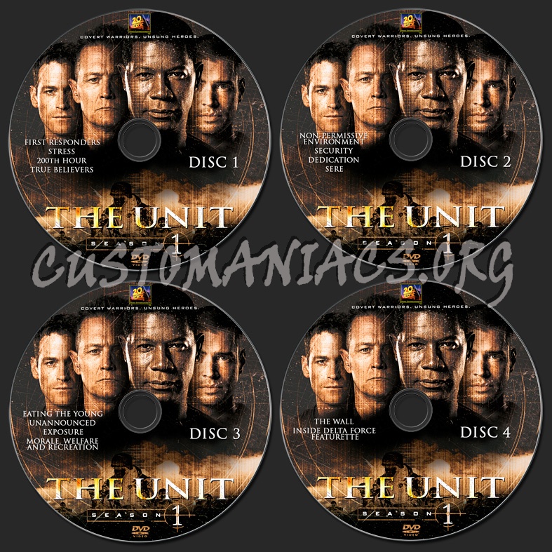 The Unit Season 1 dvd label