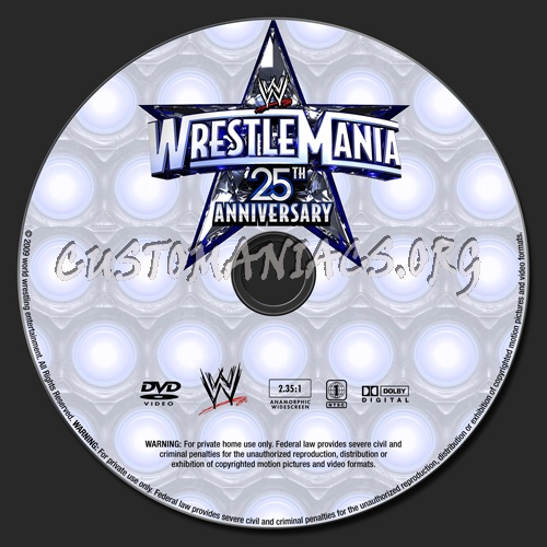 Wrestlemania 25 dvd label