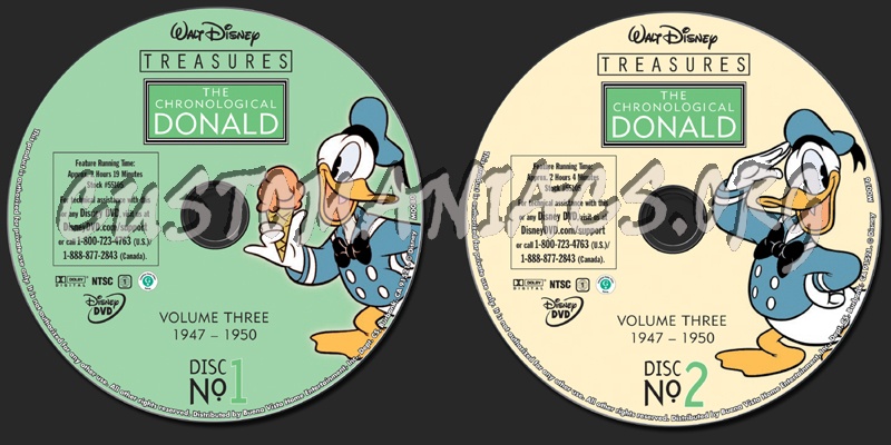 Disney Treasures - The Chronological Donald Volume 3 dvd label