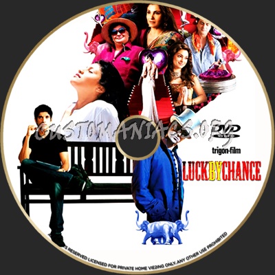 Lucky By Chance dvd label