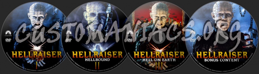 Hellraiser Boxset dvd label