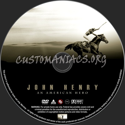 John Henry A Steel Driving Race Horse dvd label