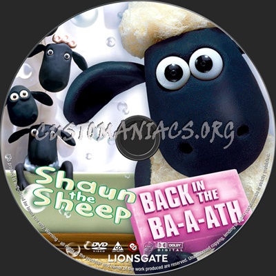 Shaun the Sheep Back In The Ba-a-ath dvd label