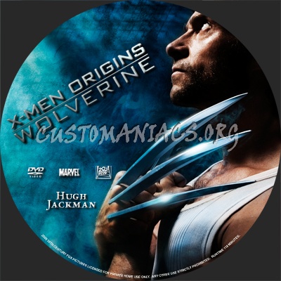 X-Men Origins: Wolverine dvd label