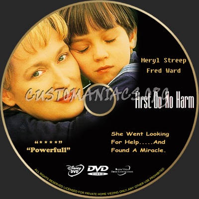 First Do No Harm dvd label