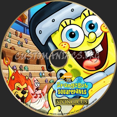 Spongebob Squarepants Spongicus dvd label