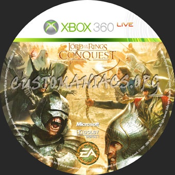 Lord Of The Rings Conquest dvd label