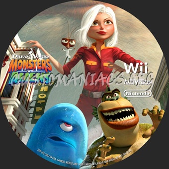 Monsters VS Aliens dvd label