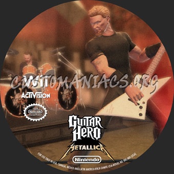 Guitar Hero metallica dvd label