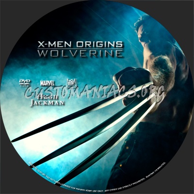 X-Men Origins: Wolverine dvd label