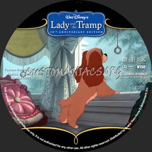 Lady and the Tramp 50th Anniversary Edition dvd label