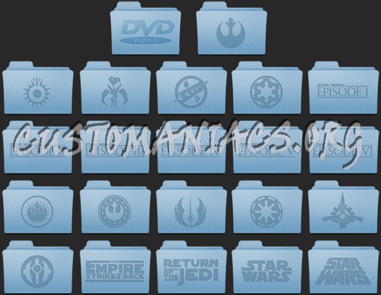 Star Wars Blue Folders icons 