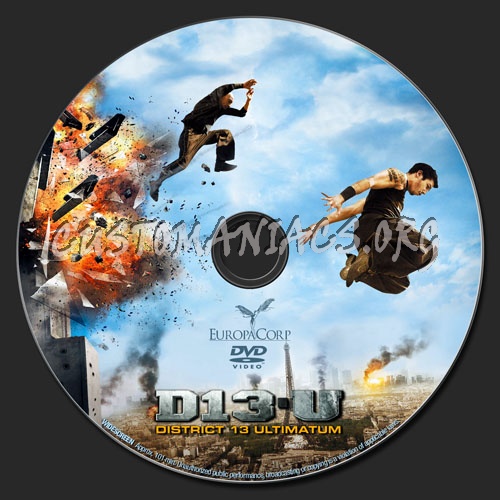 District 13 / Banlieue 13 (B13) Ultimatum dvd label