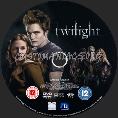 Twilight dvd label