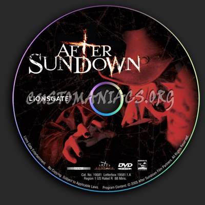 After Sundown dvd label