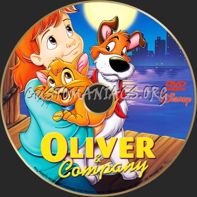 Oliver & Company dvd label