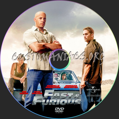 Fast & Furious dvd label