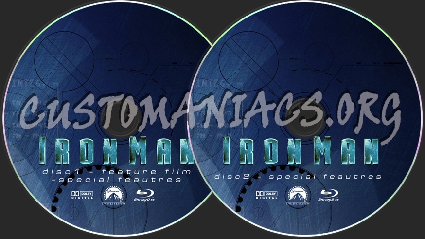 Iron Man dvd label