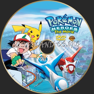 Pokemon Heroes The Movie dvd label