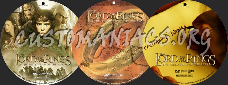 LOTR: The Fellowship of the Ring dvd label