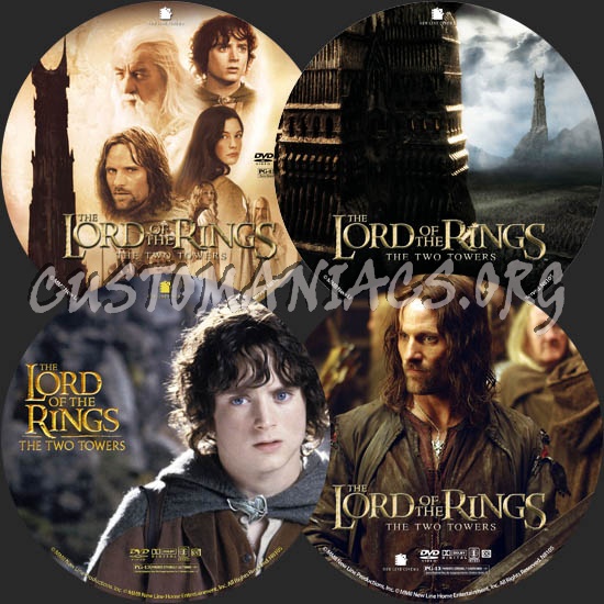 LOTR: The Two Towers dvd label