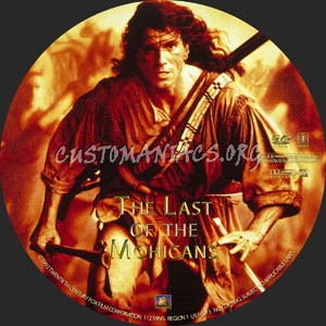 The Last of the Mohicans dvd label