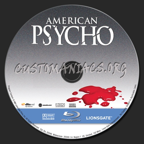 American Psycho blu-ray label