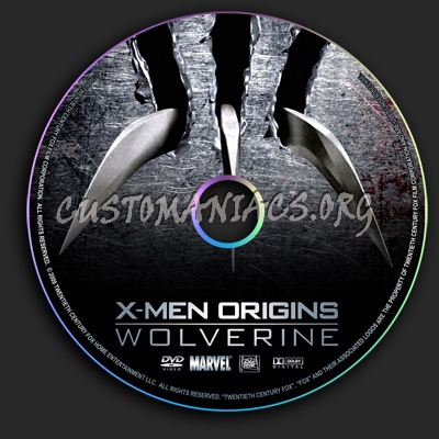 X-men Origins - Wolverine dvd label