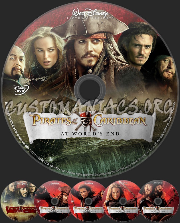 Pirates of the Caribbean - At World's End dvd label