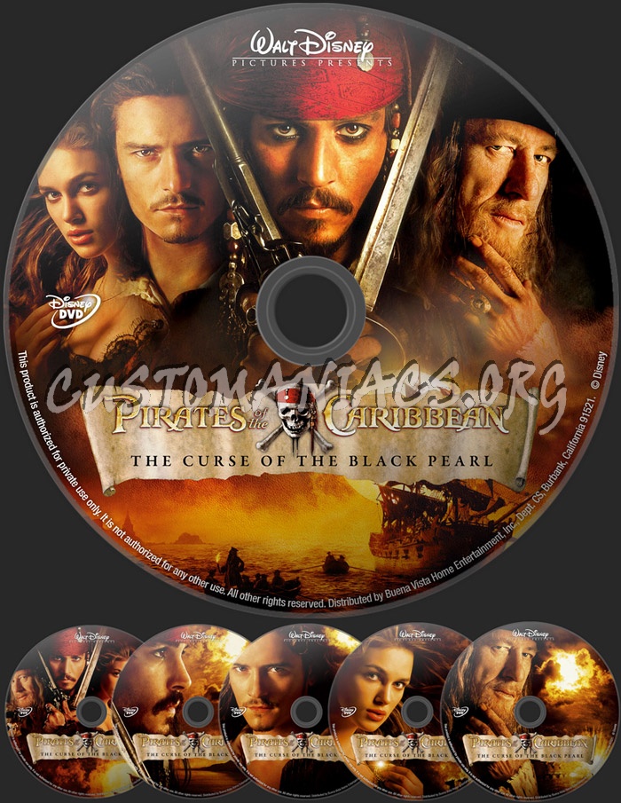 Pirates of the Caribbean - The Curse of the Black Pearl dvd label