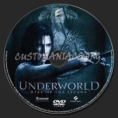Underworld: Rise of The Lycans dvd label